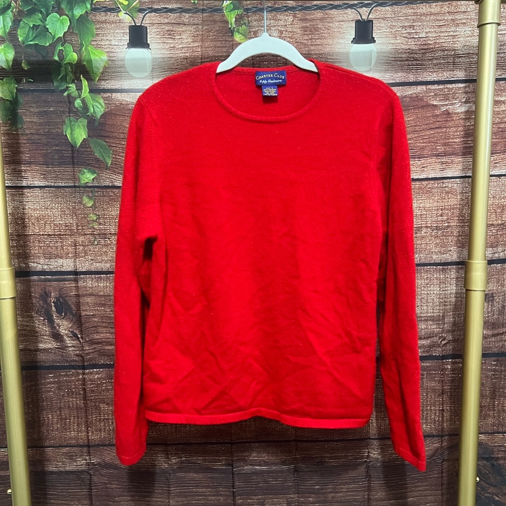 Charter Club cashmere sweater Red size L